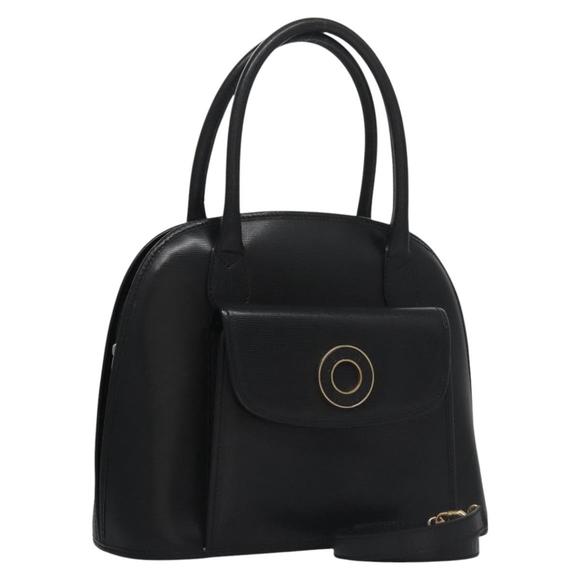 CELINE Hand Bag Leather 2way Black Auth 114324V - Picture 1 of 16